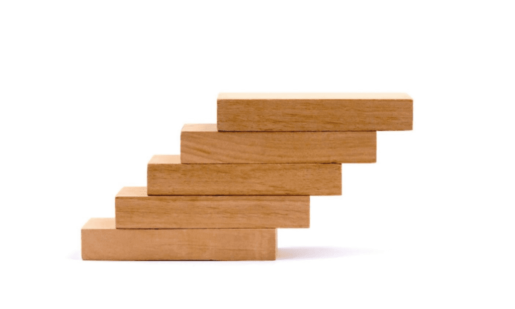 A stack of wooden blocks