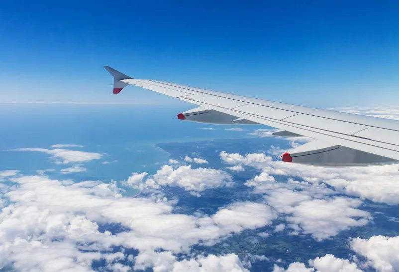Aircraft above the clouds
