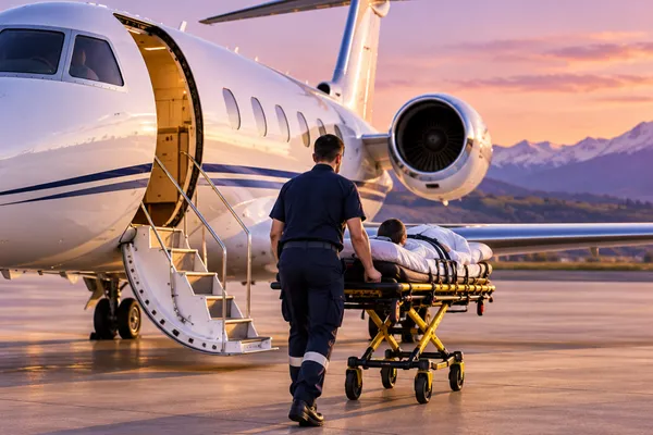 Emergency medical evacuation with Medi-Jet benefits